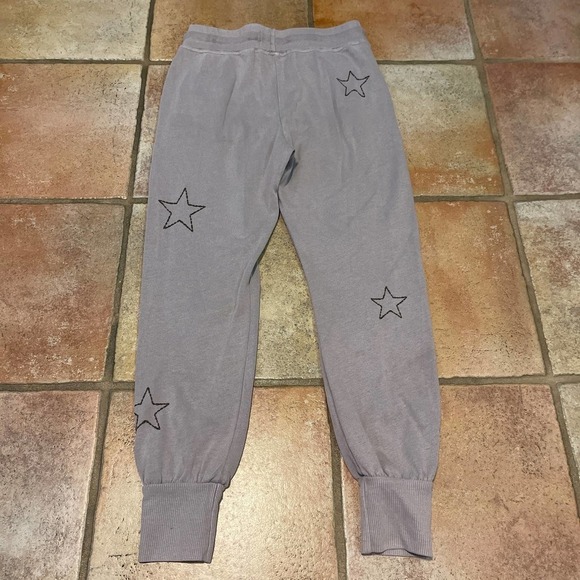 Sundry Light Gray Star-Embroidered Jogger Pants - Picture 4 of 4